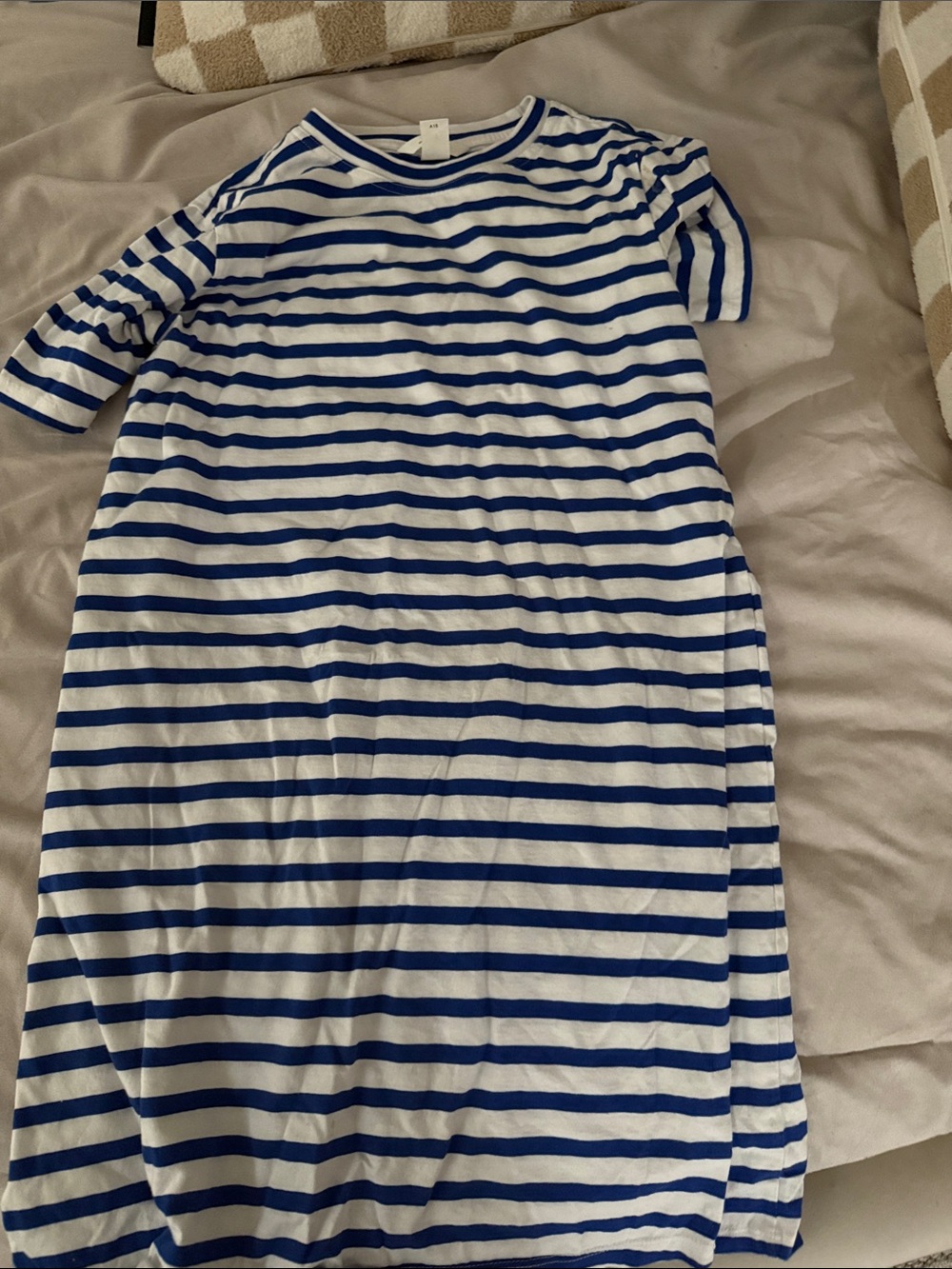 H&M Mama Navy and White Striped Maternity Top